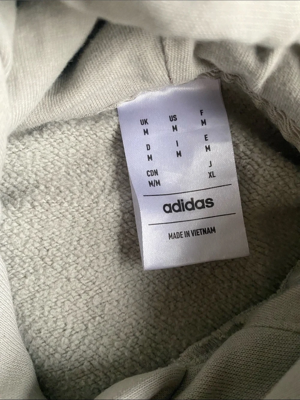 adidas Men’s Light Gray Crewneck Hoodie